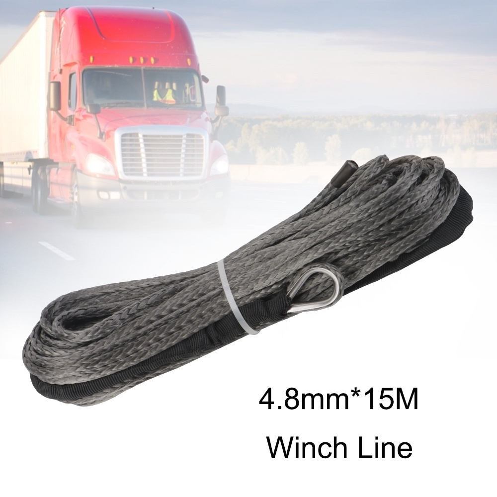 Tow Rope Synthetic Fiber Rope 4.8mm*15M High Quality Winch Line UHMWPE Rope
