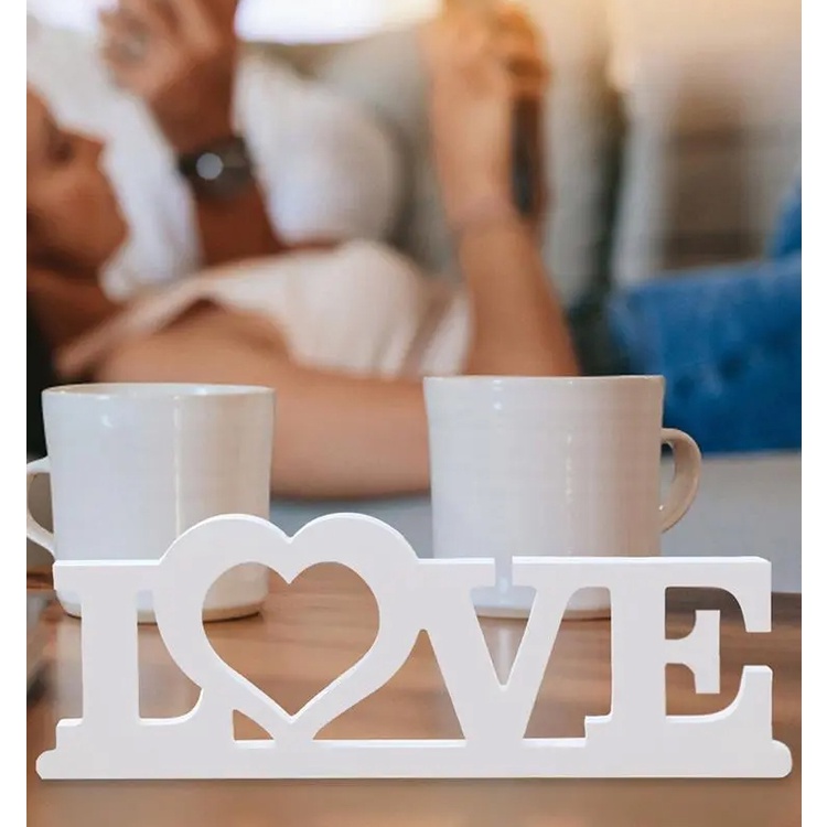 1Pc Home Love Logo White Home Design Art Deco Ornament
