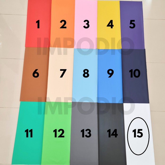 Nusantara - Stand Bentuk T + Background Impodio Hijau Muda/Tua Free Jepit 4Pcs