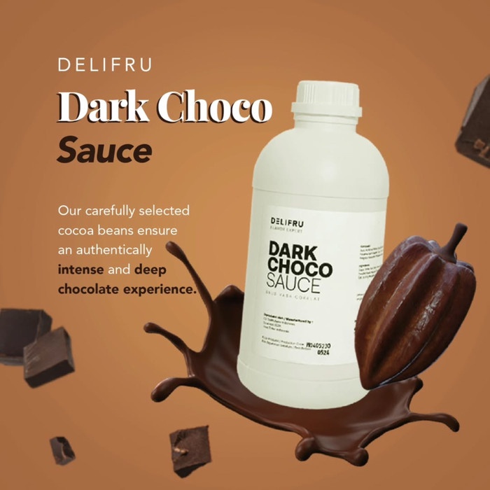

SALE PROMO SAOS DELIFRU CARAMEL SAUCE DARK CHOCO SAUCE TOPPING SAOS KARAMEL DAN SAOS DARK COKLAT 1KG