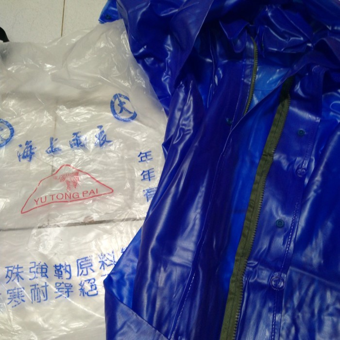[trs] - Jas hujan & Mantel Nelayan & Taiwan bahan karet pvc tidak mudah sobek