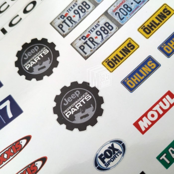 (BestSeller) Stiker Decal RC Offroad 1/12 & 1/16 Jeep 01