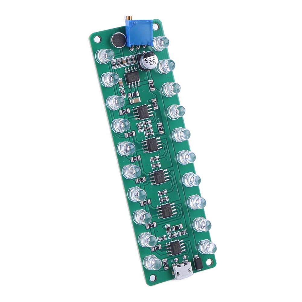DC 5V-12V Acoustic Sensing Spectrum Audio Power Amplifier Level Meter LED Music Spectrum Display Ana