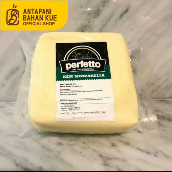 

(BestSeller) Keju Mozarella Perfetto 1kg/ Mozzarella Cheese perfetto 1kg Original