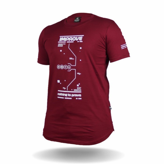 (BestSeller) kaos distro pria original longline lengan pendek improve premium