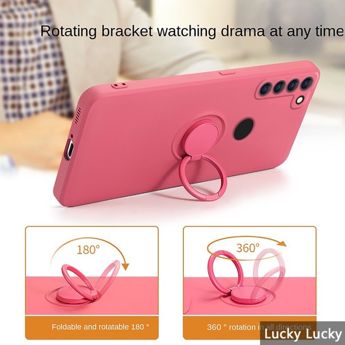 TOP REDMI NOTE 8 CASE CANDY RING STAND BRACKET HOLDER FREE TALI LANYARD -
