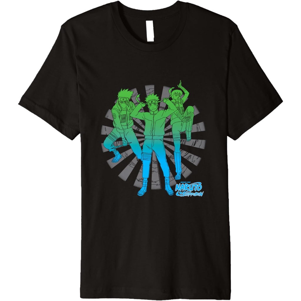Kaos Premium Naruto Shippuden Naruto Rock Lee Kakashi