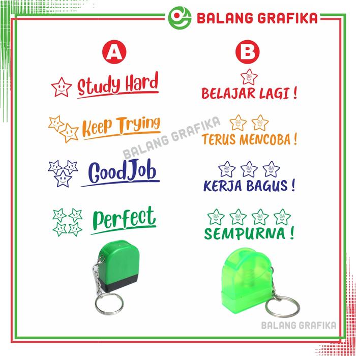 

Ready Stock Stempel Penilaian Anak Tk Paud Stampel Nilai Bintang Cap Karakter Senyum Stamp Chaked