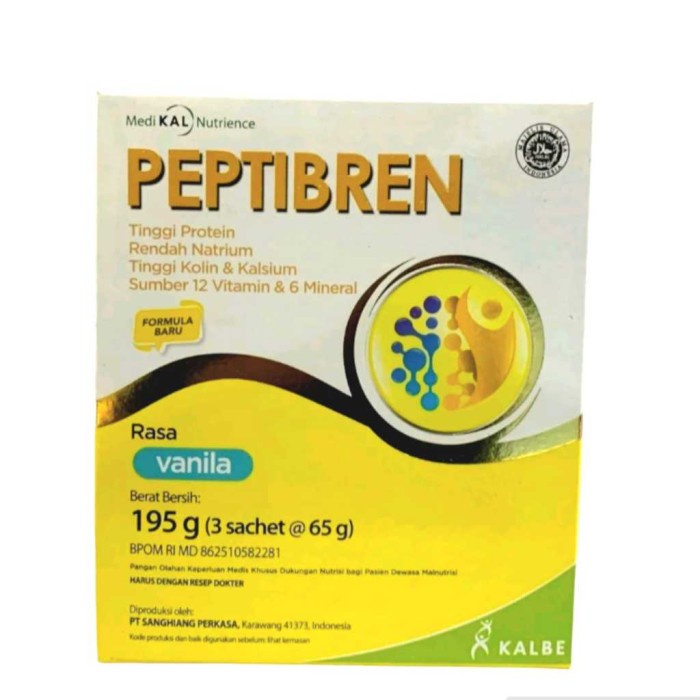 

(BestSeller) Original Peptibren vanilla - kacang hijau 195gr - membantu pasien kondisi malnutrisi