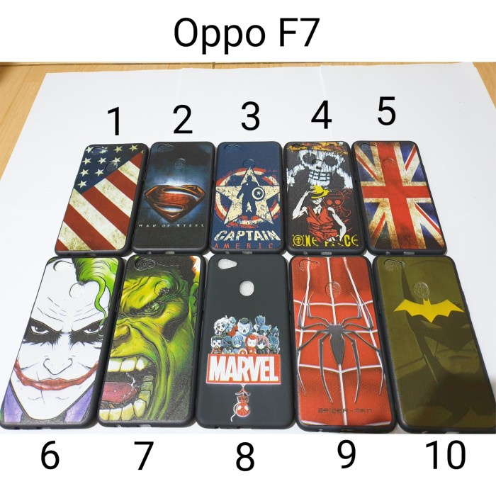 Case Hitam Superhero Oppo F7 / Soft Case Oppo F7