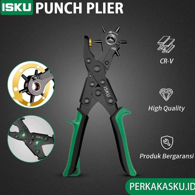

Jual [READY] ISKU Tang Pembolong Hole Puncher Punch Pliers Tang Pelubang Ikat Pingang Kertas Tuas