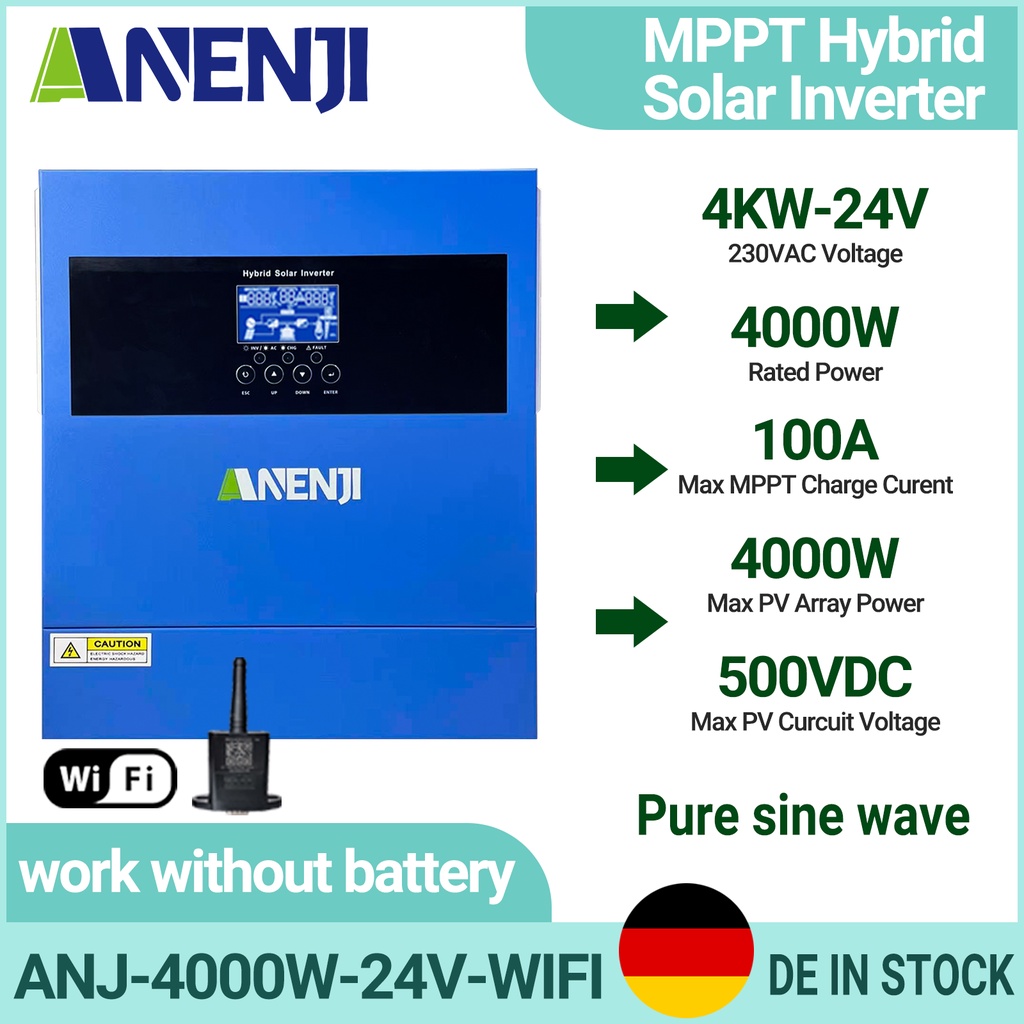 AAMART Promo 4KW MPPT Hybrid Solar Inverter Off Grid Inverter Pure