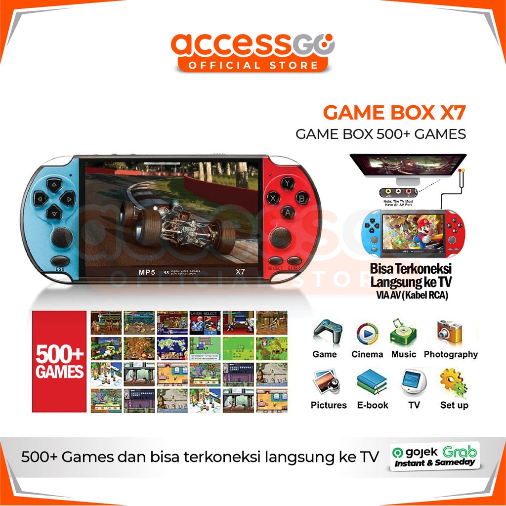 ELEKTRO11- GAME BOX X7 Enhanced Edition GAMEBOY PSP X7 Handheld Console 5.000+ games 4.3inch MP5