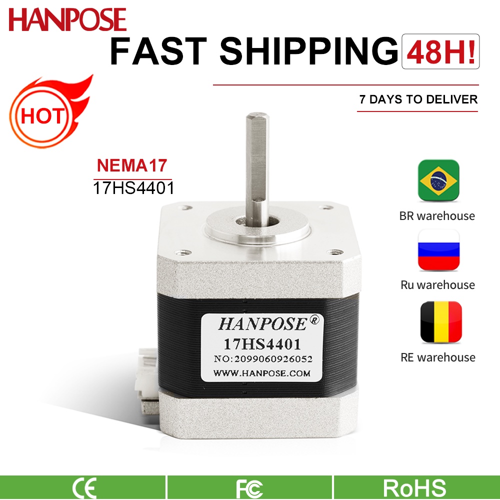 40Mm Height 4-Lead Nema17 Non Captive Stepper Motor 42 Motor Nema 17 Motor 1.5A 40N.Cm 17Hs4401 For
