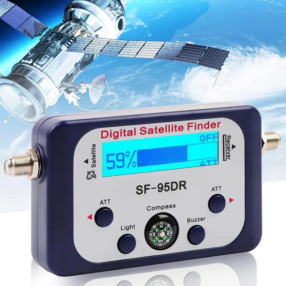 Digital Satellite Finder Satlink Tester Meter Tv Signal Receiver Sat Finder With Compass And Lcd