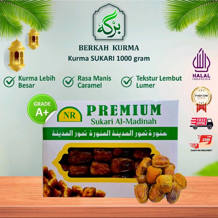

Kurma Sukari Al Madinah NR 1KG PREMIUM Lembut Lumer Garde A1 Makanan Food Manis Camilan