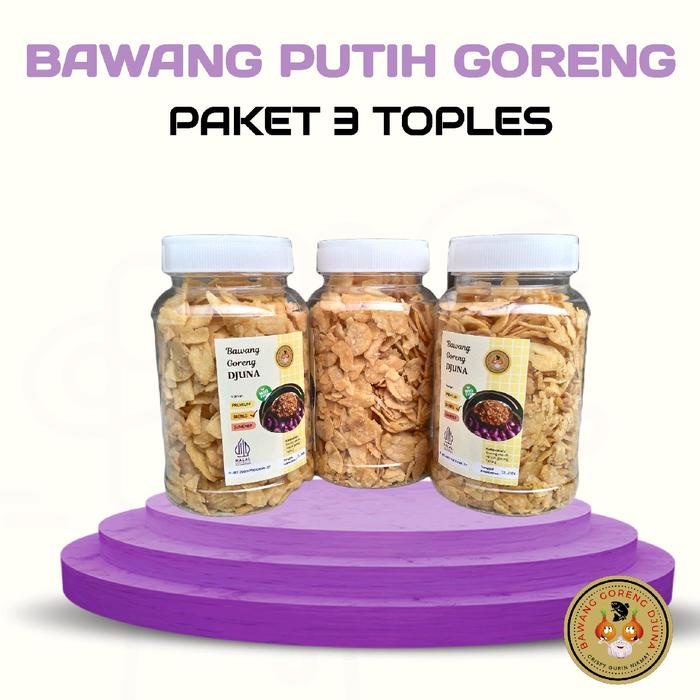 

Bawang Putih Goreng ( 130gr X 3 Toples ) Tanpa MSG Bahan Masakan Spices Rempah Garlic