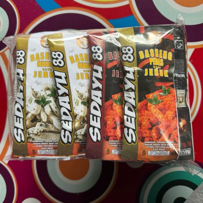 

BASRENG MIX PEDAS DAUN JERUK+ORIGINAL DAUN JERUK ECER 2000 isi 25 Camilan Food