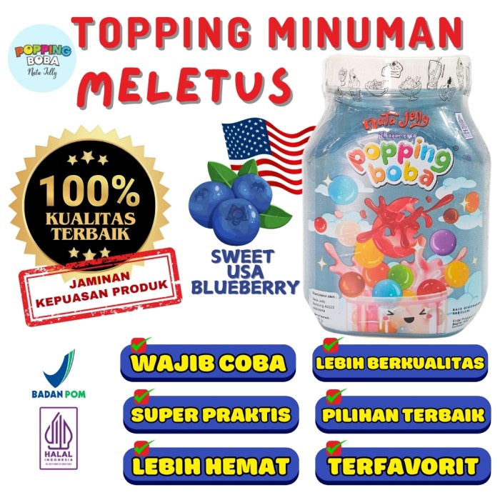

Popping Boba Rasa Blueberry 500 gram Topping Minuman