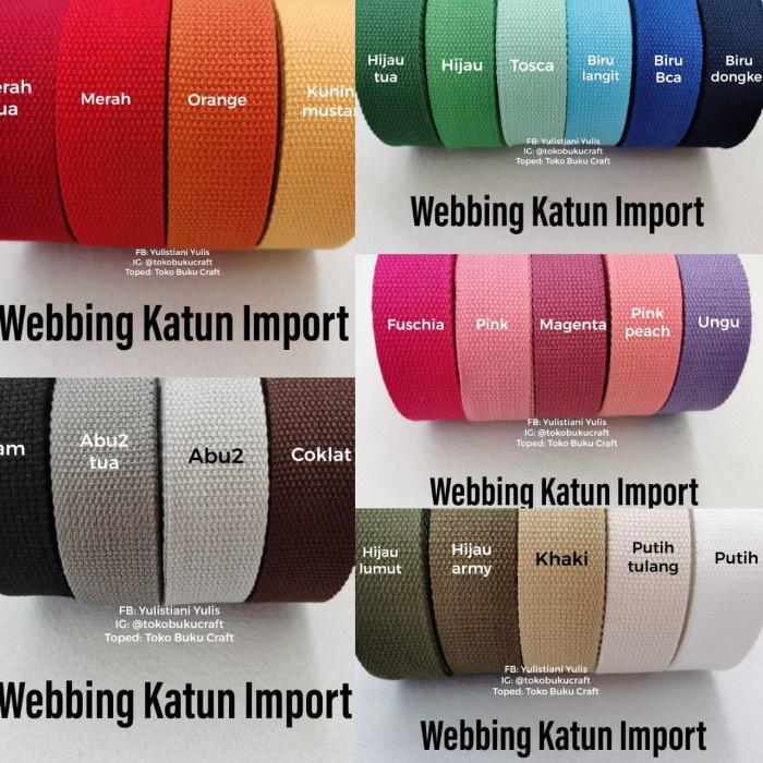 ..... Webbing Katun 2,5Cm Per 5M