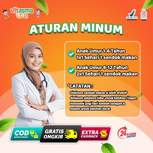 

Promo Terbatas 1 Botol Madu Asli Herbal Vitasma Kids Honey Syrup Sirup Aman