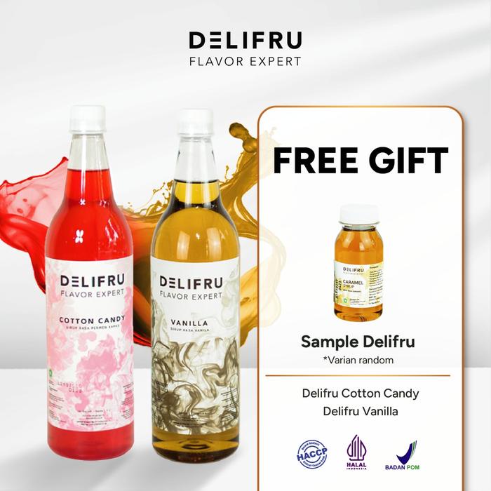 

Paket Bundling Syrup Delifru 2L Sirup Cotton Candy 1L + Sirup Vanilla 1L