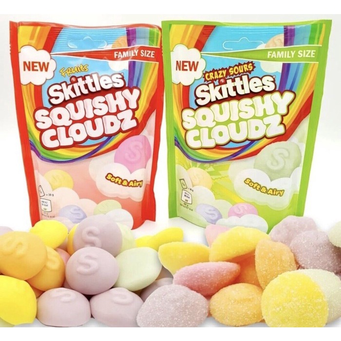 

SKITTLES Candy Squishy Cloudz Soft and Airy Permen Manis Gulali Chacha