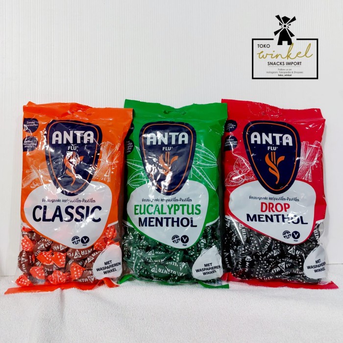 

Permen Anta Flu Menthol, Gluten Free & Vegan, 275 gram