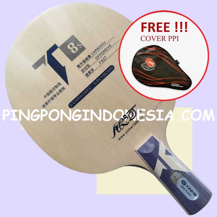 SinTShop- Yinhe T8s Penhold - Blade Kayu Tenis Meja Carbon Kev Bet Tenis Meja T8-s T-8s Pingpong