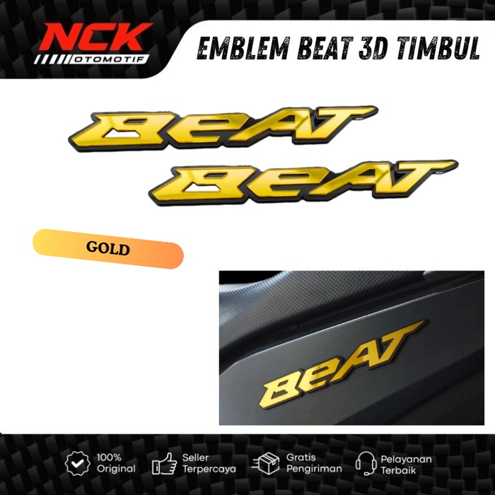 

MURAH Emblem Beat Timbul 2PCS Double Layer Mirror Akrilik Logo BEAT KARBU FI ESP STREET DELUXE