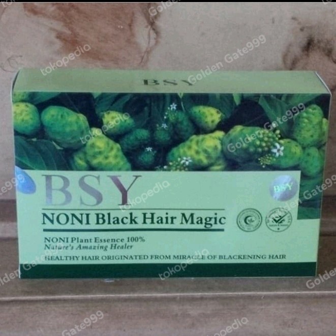 BSY Noni black hair magic shampo cat semir rambut original 100% import