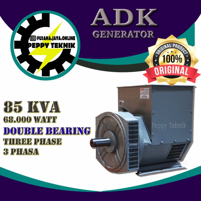 ADK DINAMO GENERATOR 85 KVA DOUBLE BEARING ORDER KHUSUS BPK OCE