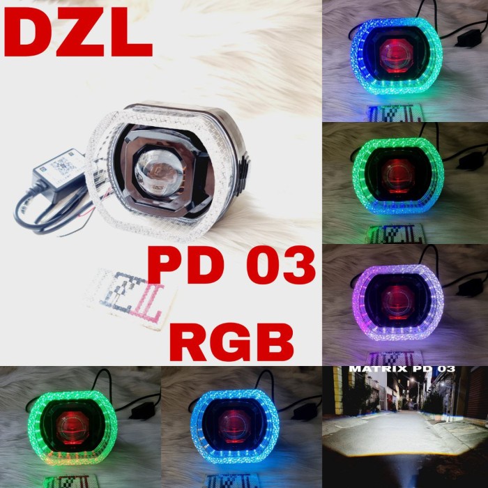 Lampu utama led glight pd 03 matrix x1 ring rgb glory 5d acrylic