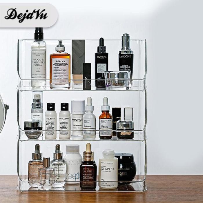 

HEMAT Dejavu Rak Kosmetik Akrilik Pnyimpanan Make Up Skincare Tempat Parfume Tempat Hiasan Pajangan