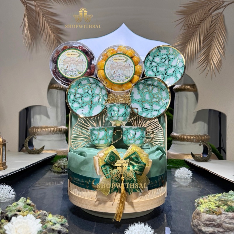 

BEST SALE PAKIZA PARCEL / HAMPERS RAMADHAN CANGKIR SET MOTIF IDUL FITRI EID MUBARAK / CANGKIR SET