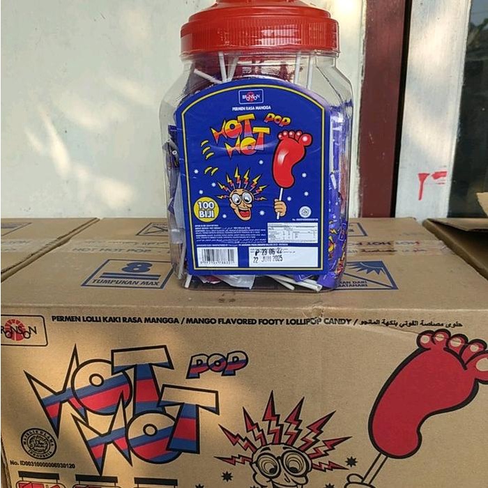 JTTOP" PERMEN KAKI TOPLES @100PCS - HOT POP CANDY PERMEN KAKI 1 TOPLES BEBAS GULA CANDY FOOD CAMILAN