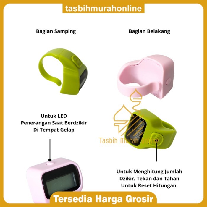 

EKSLUSIF [BARU] Tasbih Cincin Digital LED + GRATIS Kemasan Kotak Akrilik
