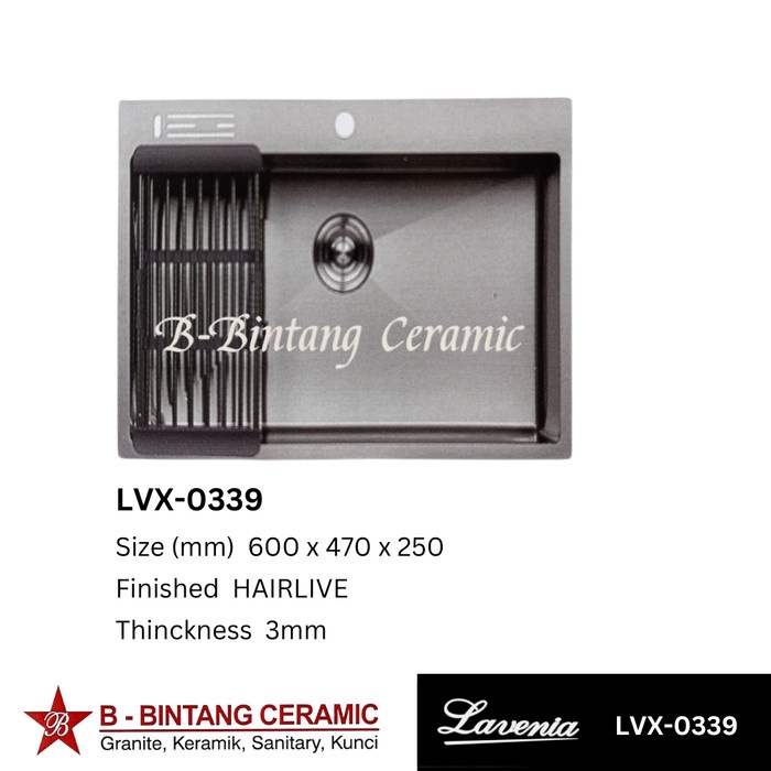 KITCHEN SINK LAVENIA LVX-0339 (UNDERMOUNT)