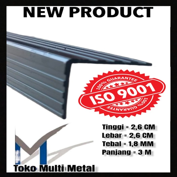 List Siku Alumunium Motif L Hardcase Warna Hitam