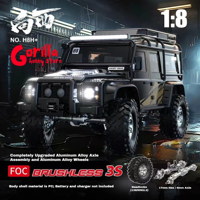 MJX H8H V2 upgrade rc crawler climbing car diff LOCK brushless 80A FOC