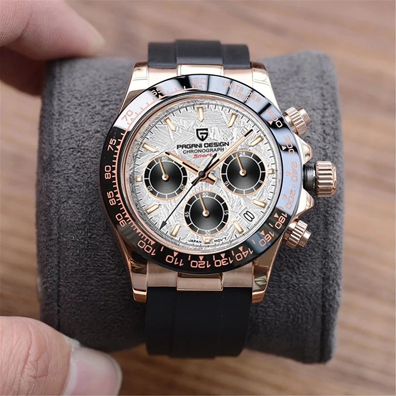 40Mm New Pagani Design Men'S Quartz Watches Sapphire Luxury Chronograph Stainless Steel Waterproof
