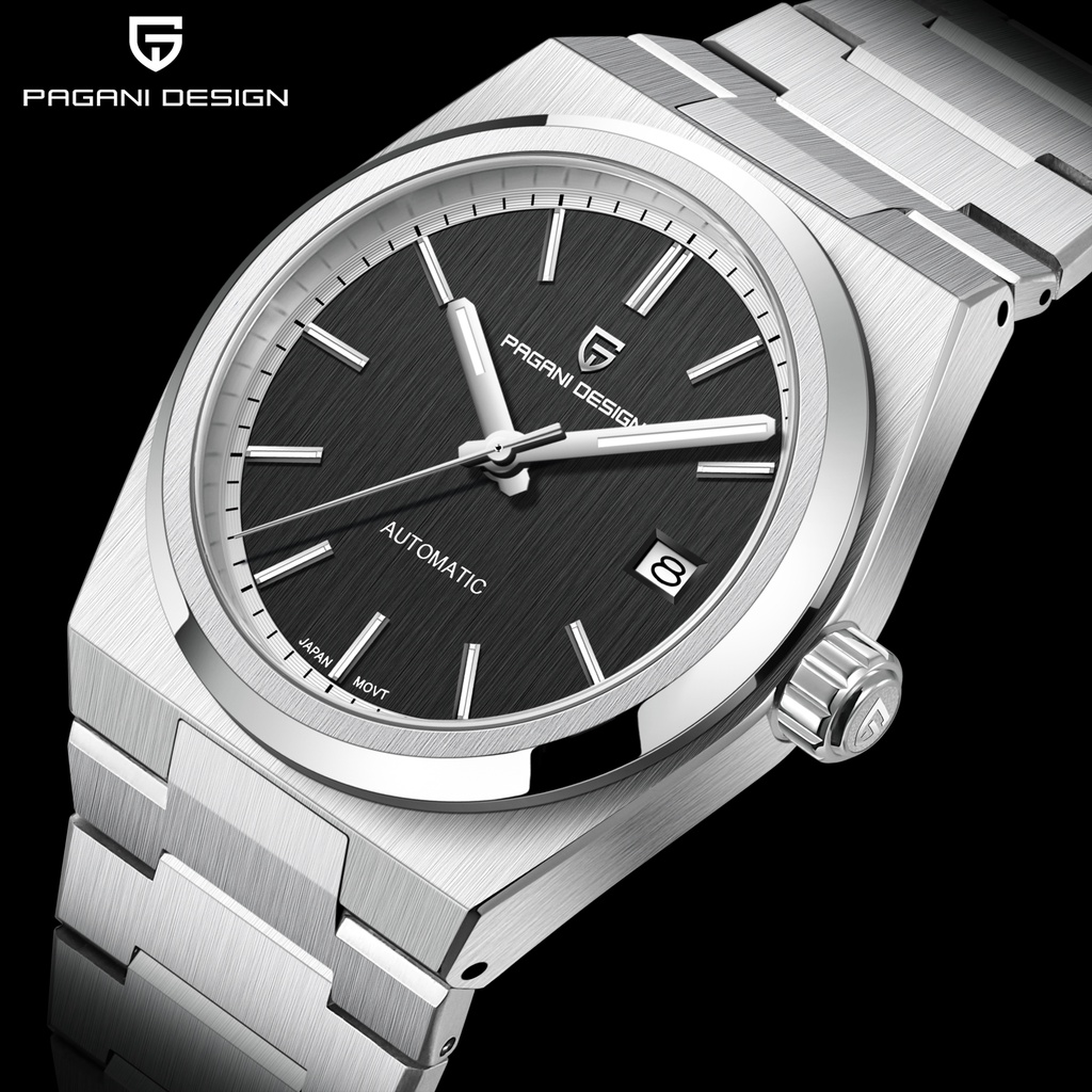 Pagani Design 40Mm Men Automatic Mechanical Watch Nh35A Sapphire Stainless Steel Waterproof