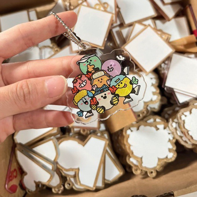 

KOMPLIT (3cm) Custom Gantungan Kunci Akrilik Keychain Acrylic / Ganci UV PRINT