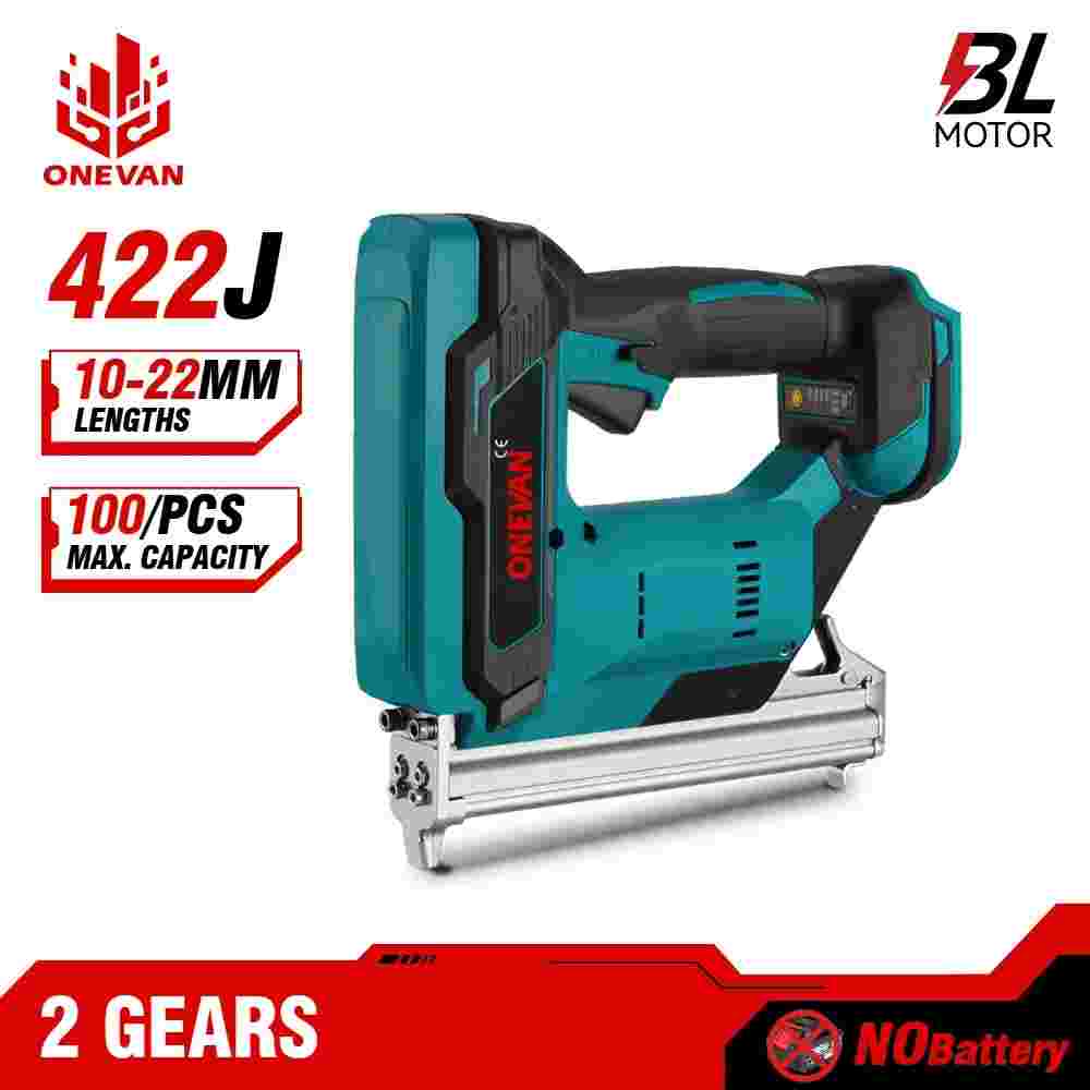 New ONEVAN Wireless Electric Nail Gun 422J Nailer Stapler Framing Nailer Tacker Gun Woodworking Powe