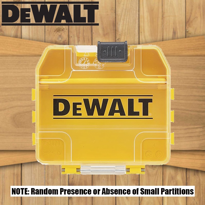 New DEWALT Original Drill Bits Mini Containment Box Yellow Shell Sliding Switch Small Tough Case 74*