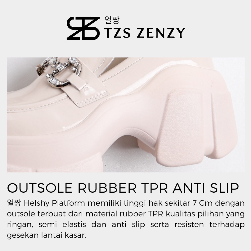 Murah  Tzs Zenzy Helshy Platform - Sepatu Wedges Wanita - Sepatu Platform Wanita