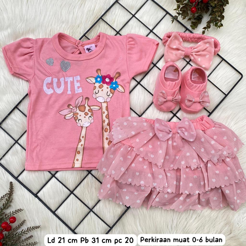 Murah  Baju Bayi Perempuan 0-6 Bulan / Baju Bayi Baru Lahir Rok Tutu