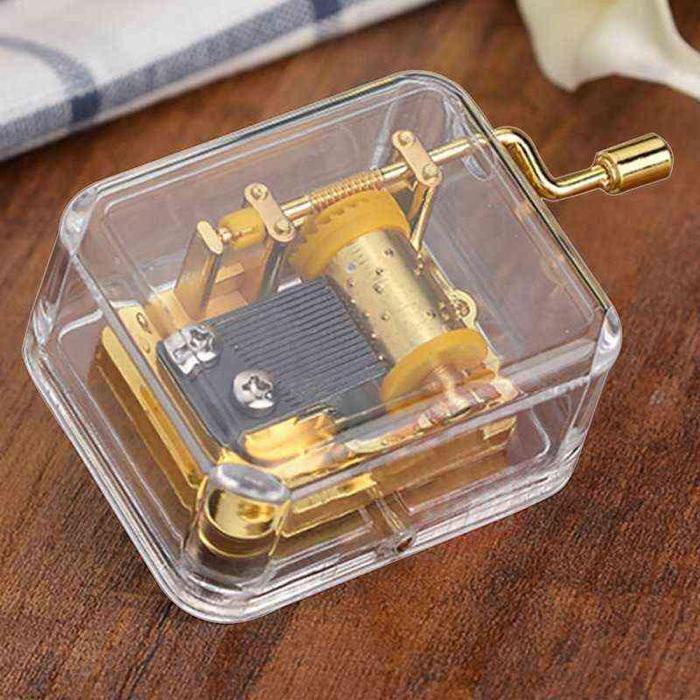 

SPECIAL Acrylic Manual Music Box Kotak Musik Manual Akrilik Kado Ulang Tahun Unik Lucu Hadiah