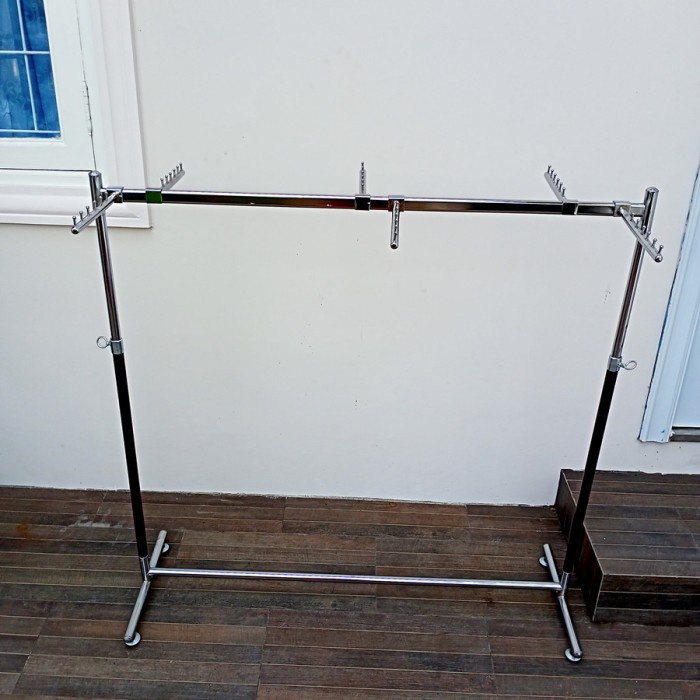 stand hanger Jemuran Gantungan gawangan display baju toko baju distro