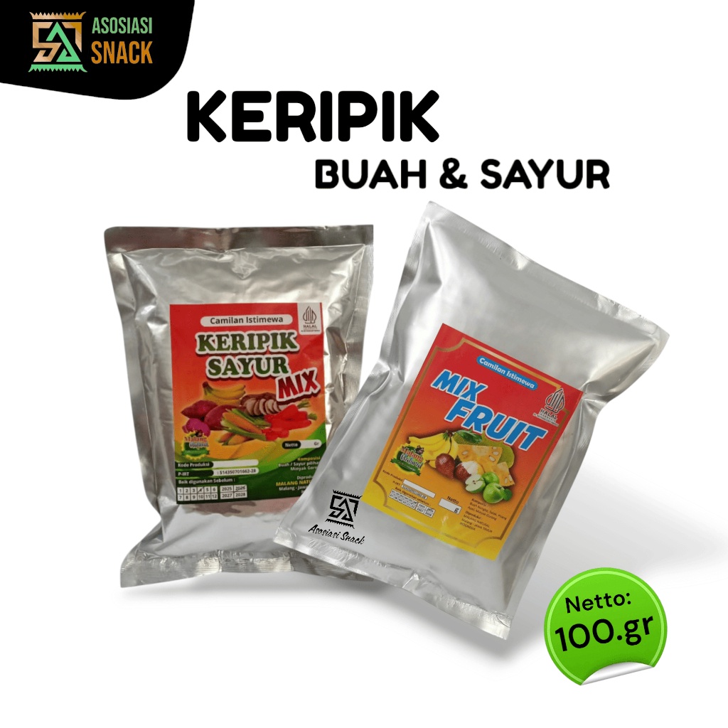 

KERIPIK MIX BUAH DAN SAYUR oleh-oleh malang isi 100.gr WE!